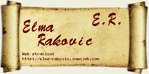 Elma Raković vizit kartica